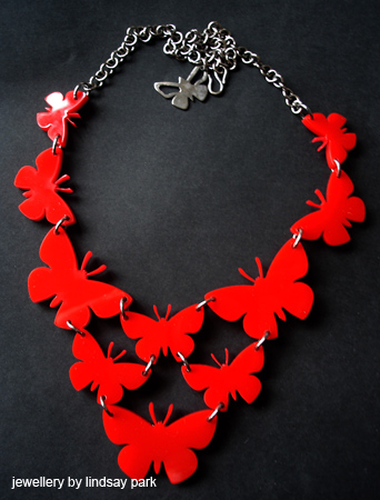 lindsay park jeweller red butterfly neclklace 